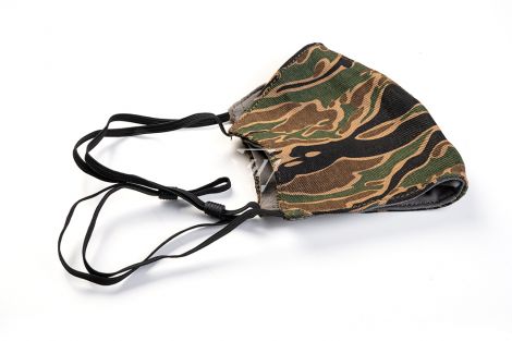 Mask Sleeve/Covering with Pocket - Tiger Stripe Camouflage Head Loop