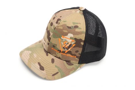Strike Industries Flexfit® MultiCam® Trucker Mesh Hat - MultiCam® w/ Hunter Orange Logos