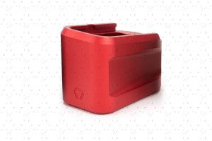Aluminum Extended Magazine Plate for GLOCK™ G19 (9mm) - Red