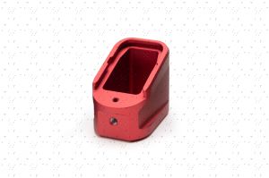 Aluminum Extended Magazine Plate for GLOCK&trade; G17 (9mm) / G22 (.40 cal) - Red (Blemished)