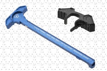 Strike Latchless Charging Handle for .223/5.56 - Blue & Polymer ISO Latch Combo