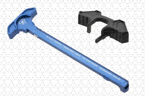 Strike Latchless Charging Handle for .223/5.56 - Blue & Polymer ISO Latch Combo