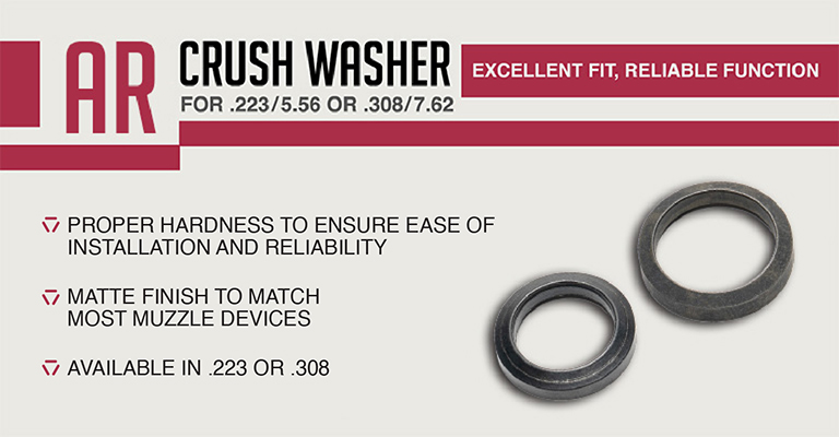 Tiger Rock AR-15 223/5.56 1/2inx28 Thread Steel Crush Washer