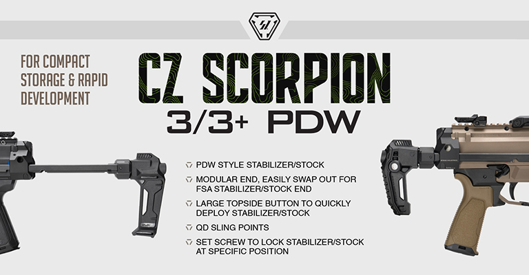 Strike CZ Scorpion 3/3+ PDW Stock and Stab