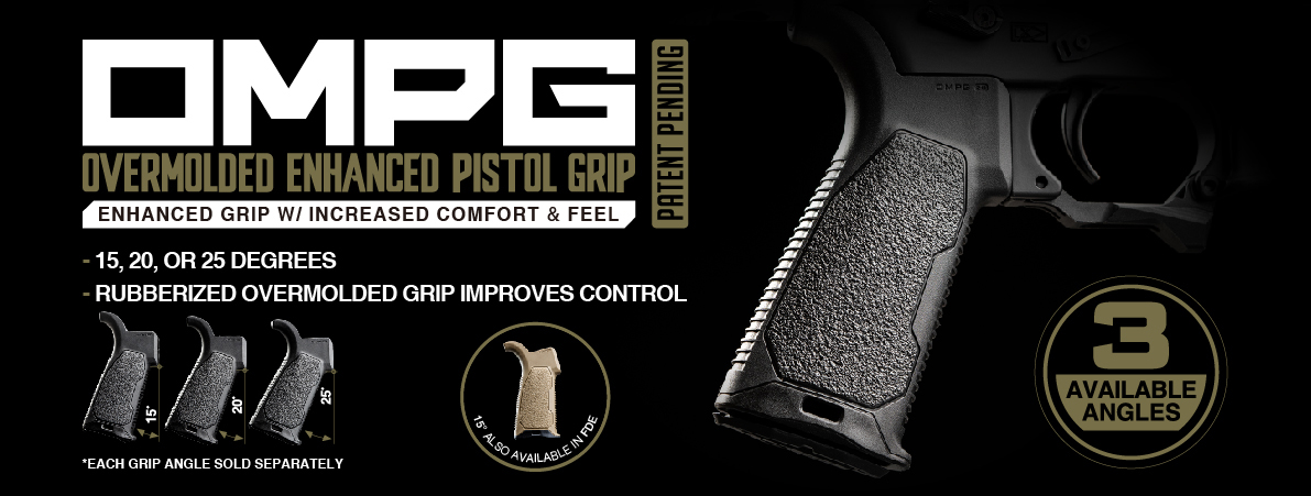 Strike Industries AR-15 Overmolded Enhanced Pistol Grip 15 Degree Angle FDE  [FC-793811764079] - Cheaper Than Dirt